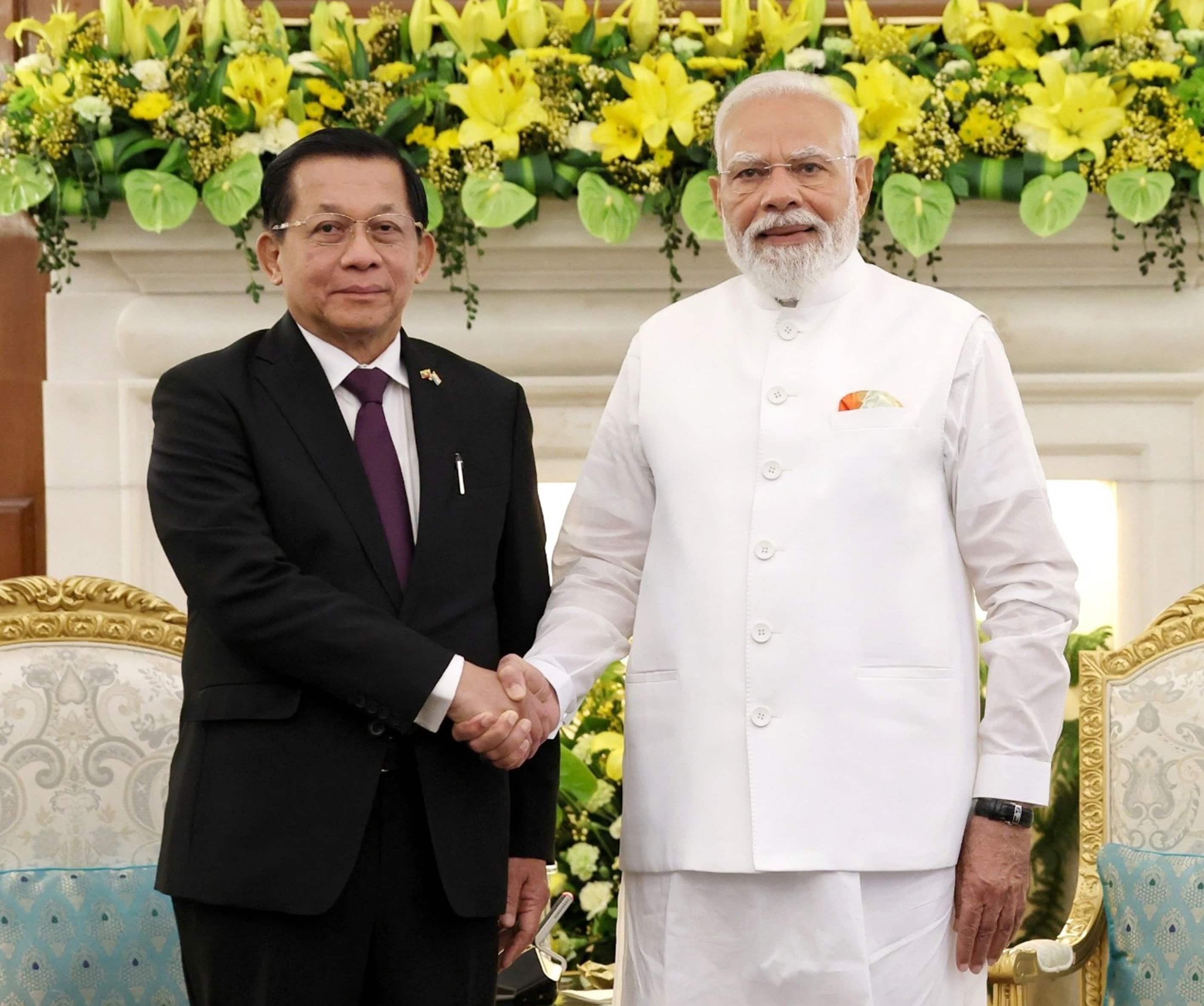 Prime Minister hold talks with Myanmar President U Min Aung Hlaing