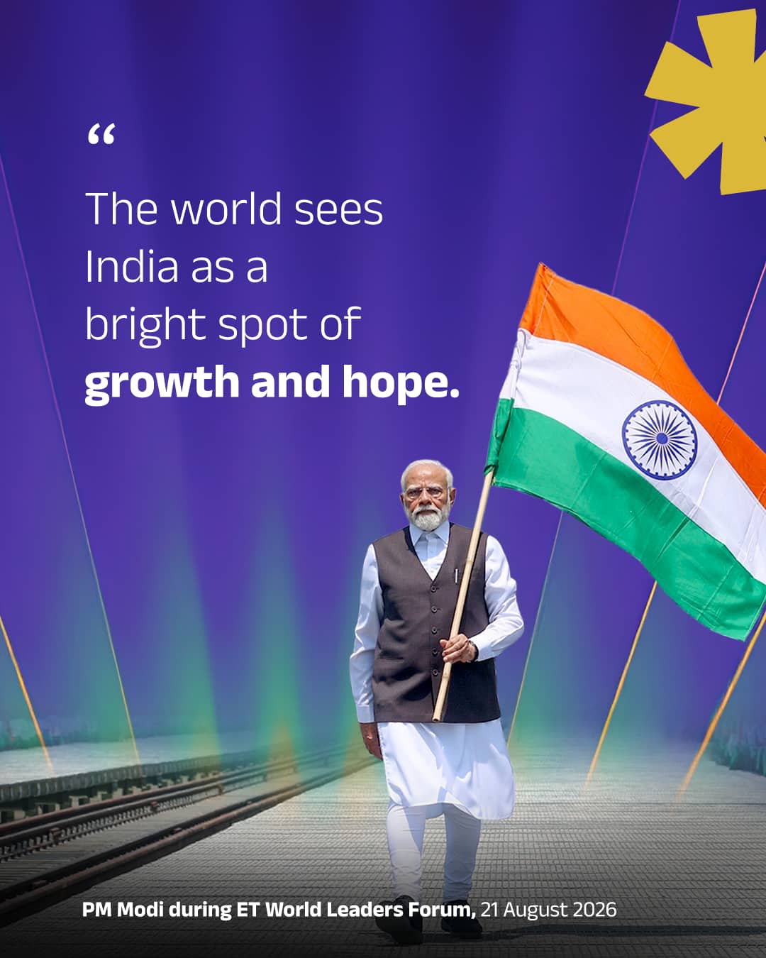 The world sees India as a bright spot of growth and hope.