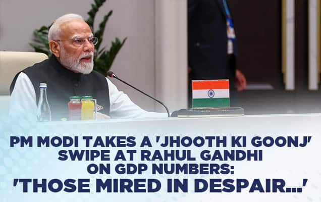 PM Modi Takes A 'Jhooth Ki Goonj' Swipe At Rahul Gandhi On GDP Numbers: 'Those Mired In Despair...'