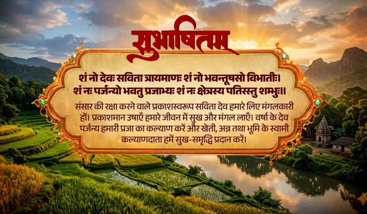 Prime Minister shares a Sanskrit Subhashitam praying for the eternal abundance, happiness and prosperity of all