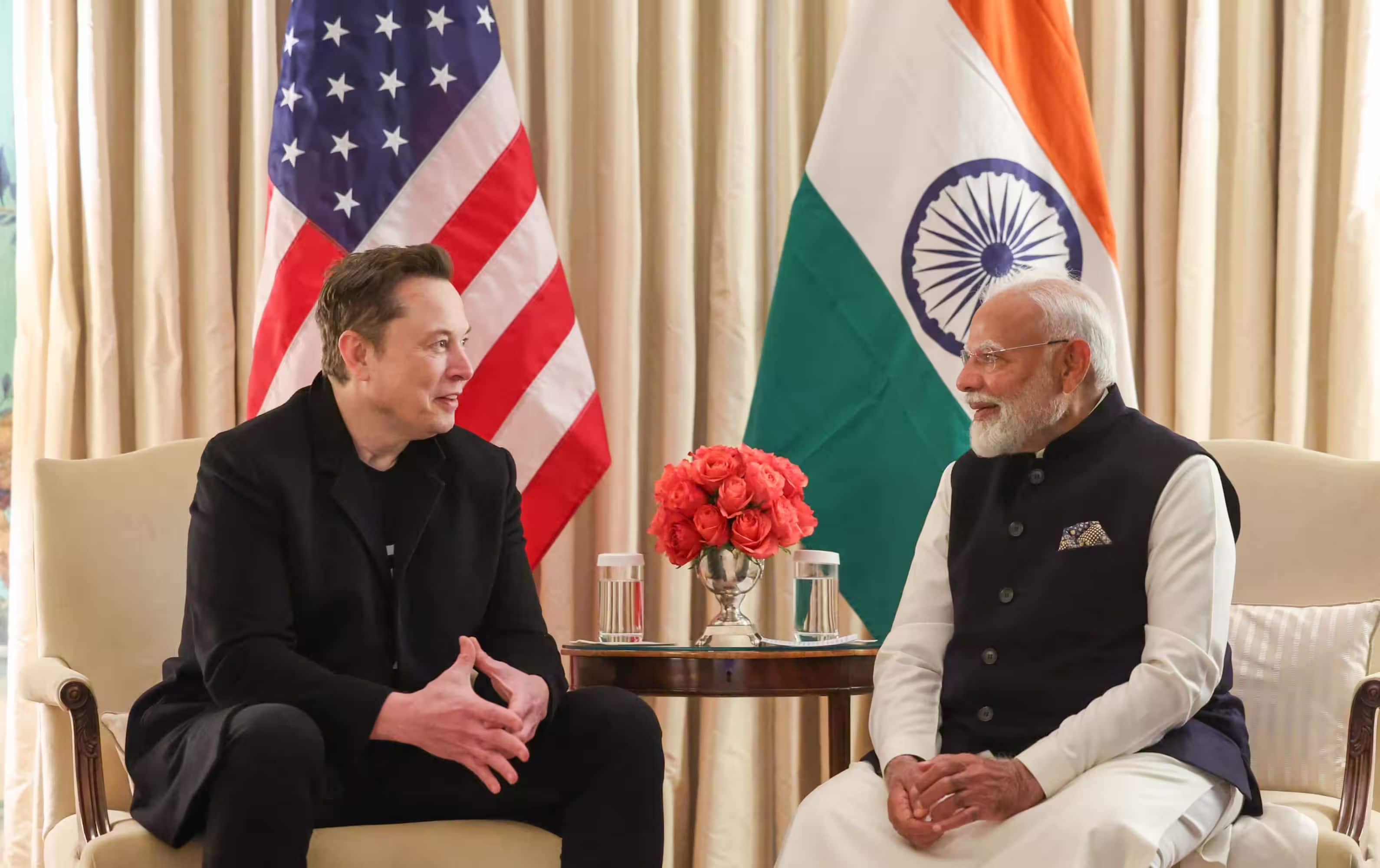 Mr. Elon Musk meets with Prime Minister Modi in Washington DC