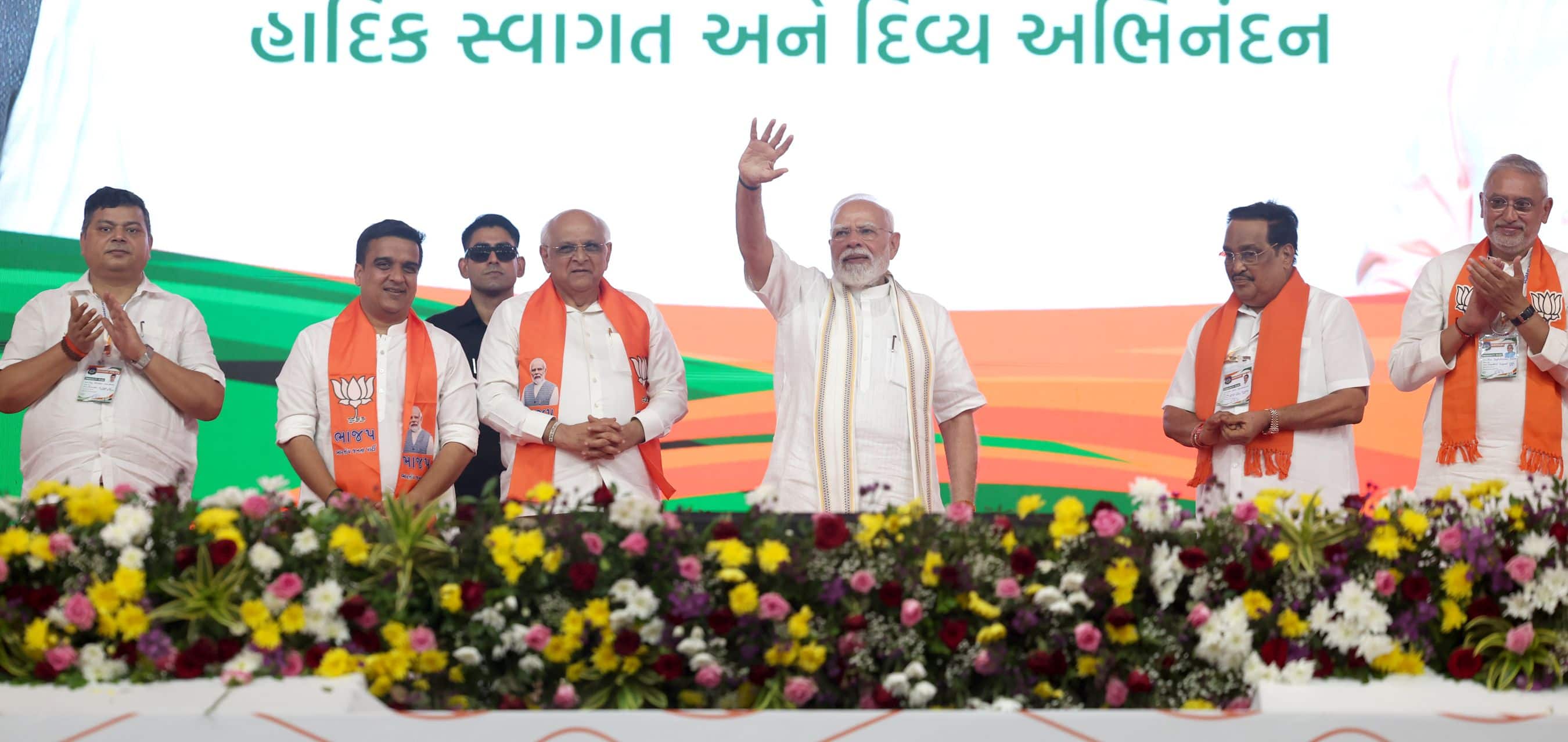 PM Modi addresses a programme in Navsari, Gujarat