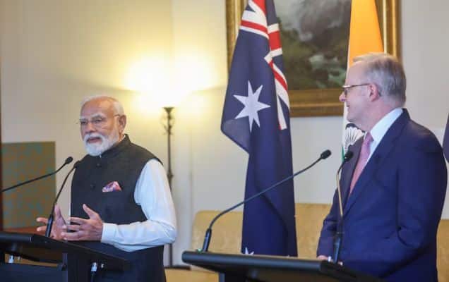 Prime Minister Narendra Modi, Australian PM Anthony Albanese attend joint press meet in Melbourne