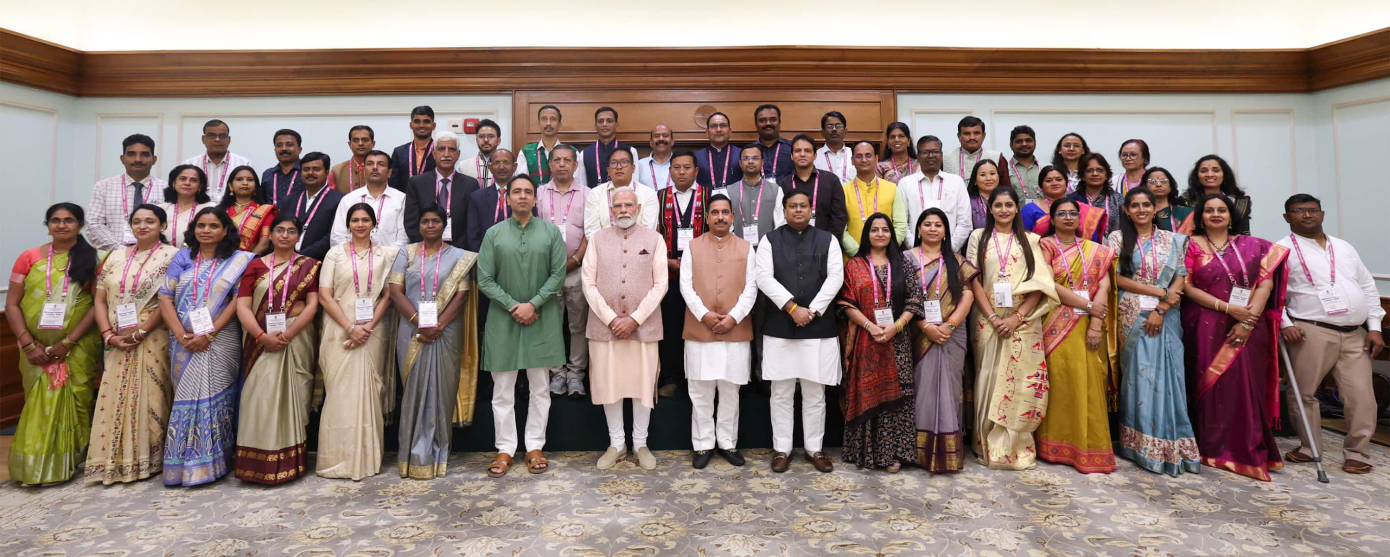 PM interacts with winners of National Teachers Awards
