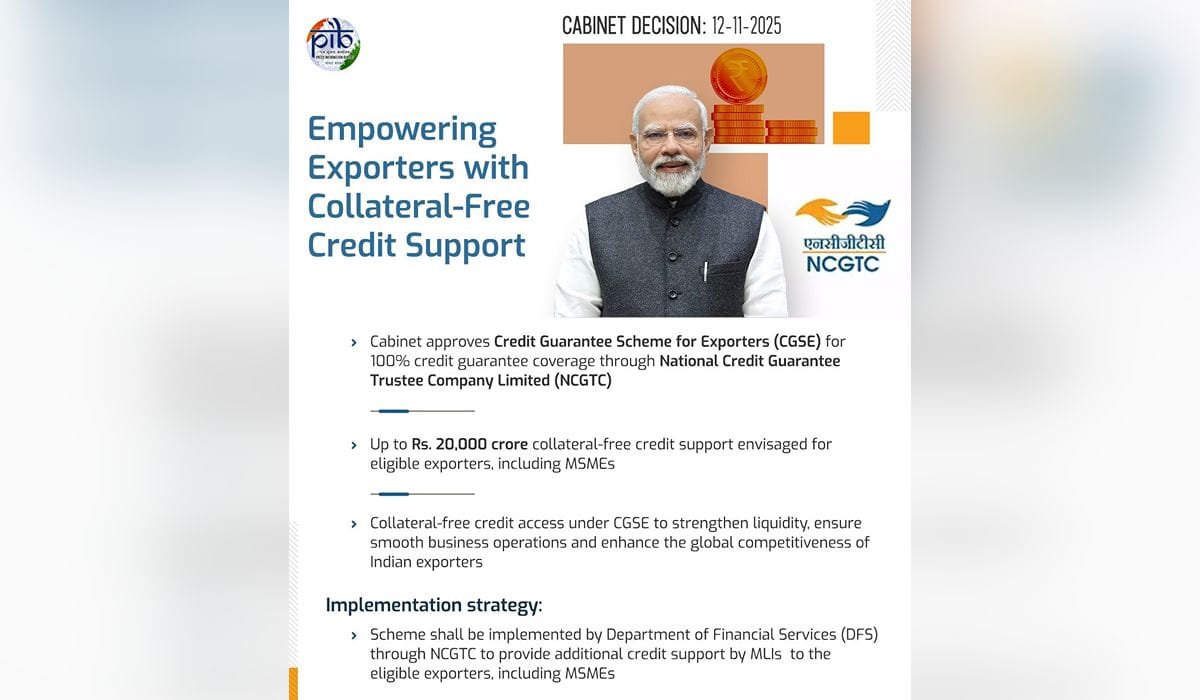 Cabinet approves Credit Guarantee Scheme for Exporters (CGSE)