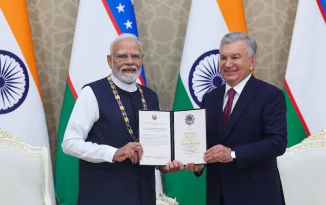 PM Modi Conferred With Uzbekistan's Highest Honour For Foreign Leaders 