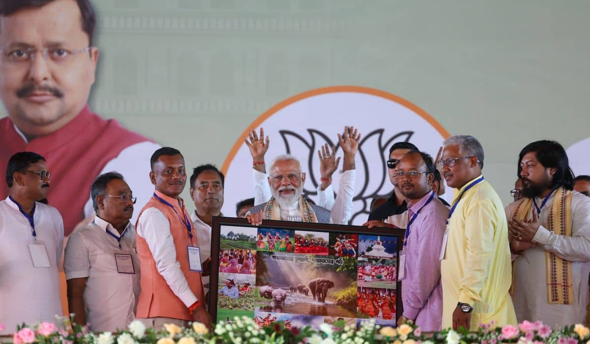 PM Modi addresses a massive public rally in Cooch Behar, West Bengal