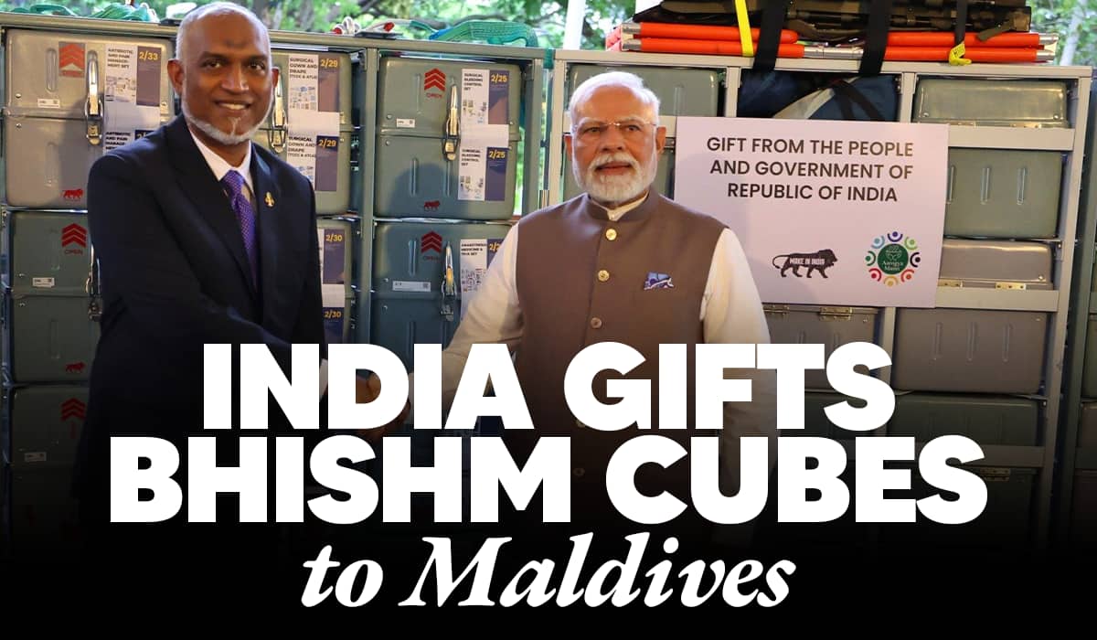 PM Modi hands over BHISHM Cubes to President Muizzu of Maldives