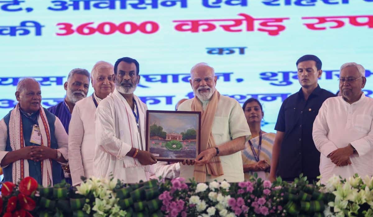 PM Modi lays foundation stone, inaugurates development works worth around Rs 40,000 crore in Purnea, Bihar