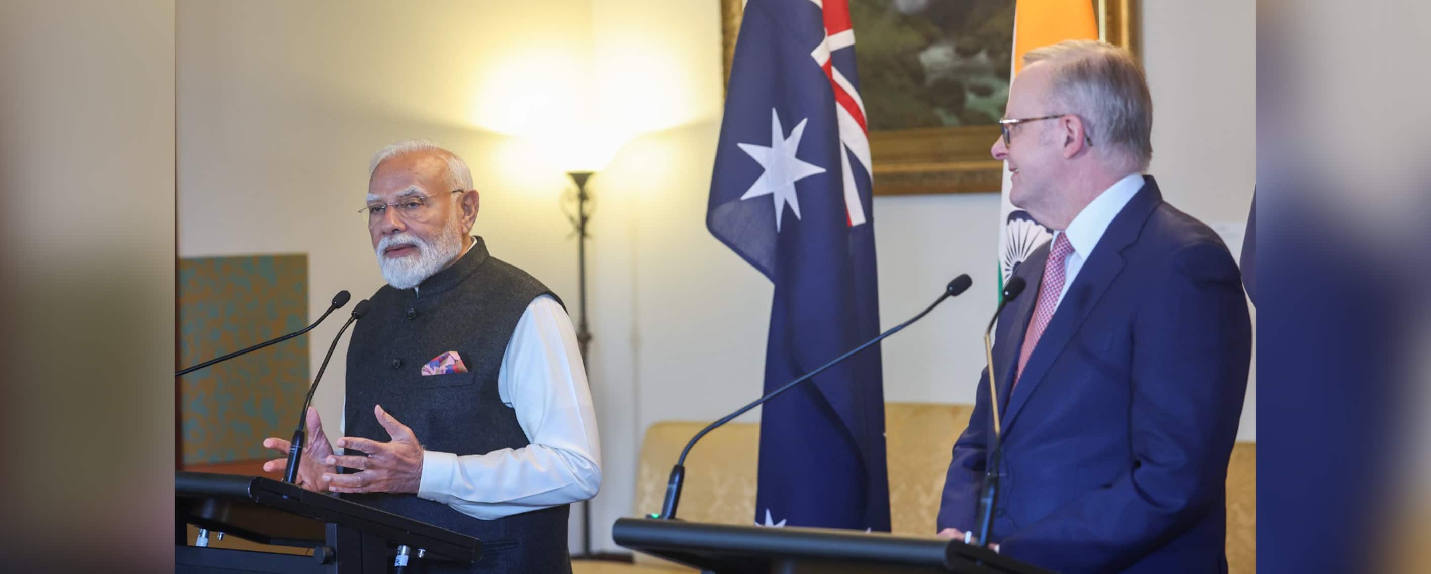 The Indo-Pacific represents the shared aspirations of like-minded democracies such as India and Australia: PM Modi at the Joint Press Meet