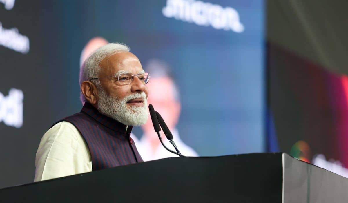 The inauguration of Micron’s semiconductor facility marks a milestone in India’s journey towards technology leadership: PM Modi in Sanand, Gujarat 