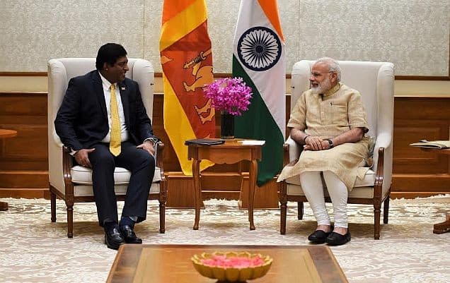 Mr. Ravi Karunanayake, Foreign Minister of Sri Lanka meets PM Modi
