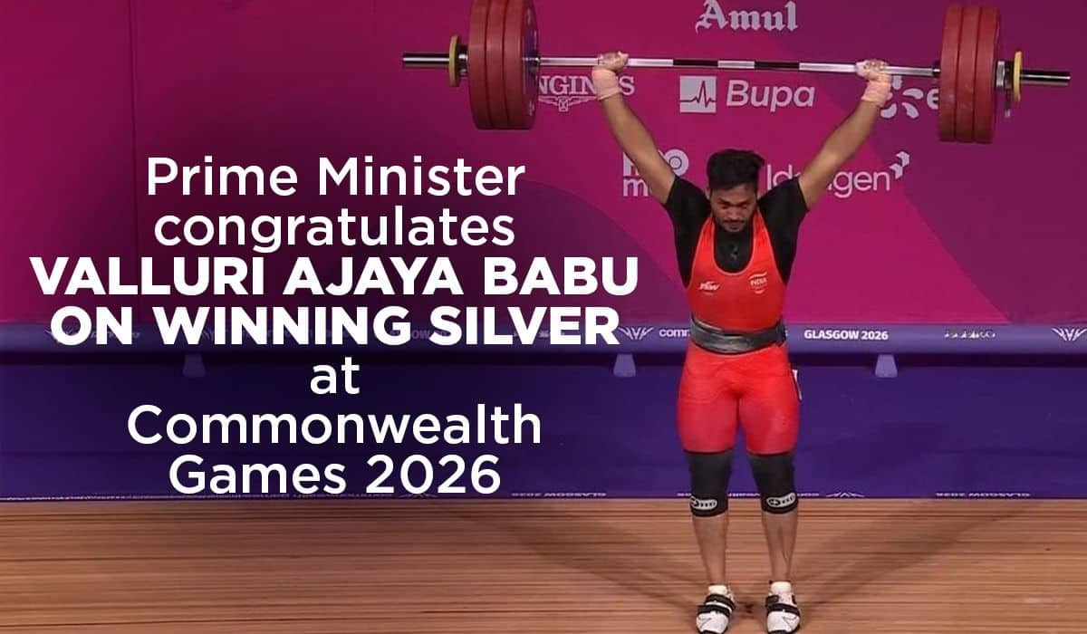 Prime Minister congratulates Valluri Ajaya Babu on winning Silver at Commonwealth Games 2026