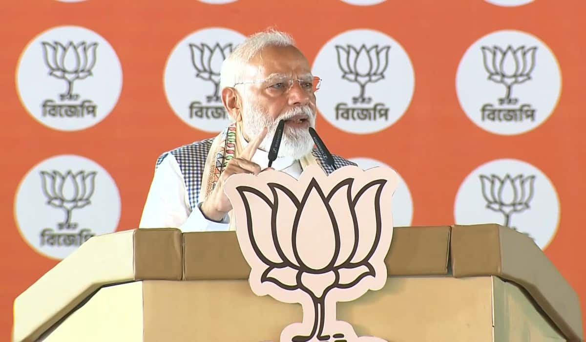 PM Modi addresses a massive public rally in Cooch Behar, West Bengal
