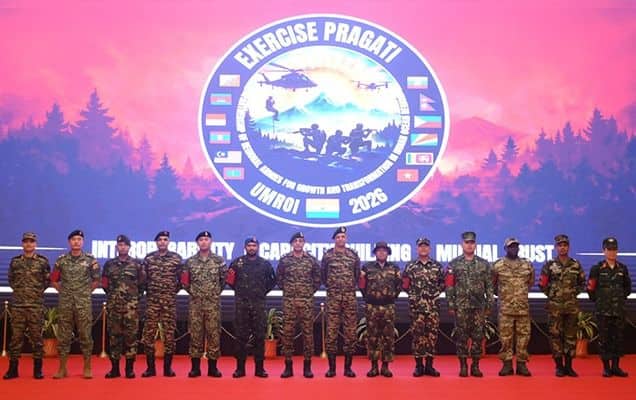 12-nation military exercise ‘PRAGATI’ starts in Meghalaya 
