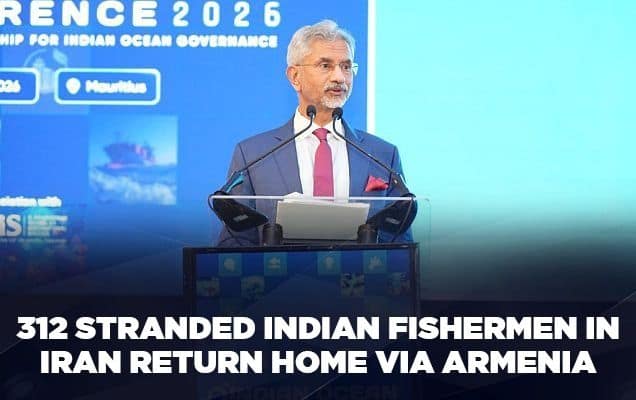 312 stranded Indian fishermen in Iran return home via Armenia