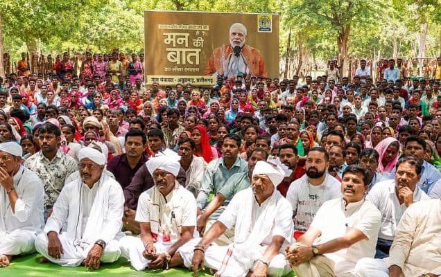 Villagers in Bastar gather for PM's Mann Ki Baat at former Maoist meeting ground