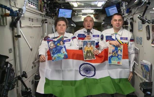 3 Russian cosmonauts wave tricolour from Int’l Space Station to wish India on its 80th I-Day; recall decades-old Delhi-Moscow friendship