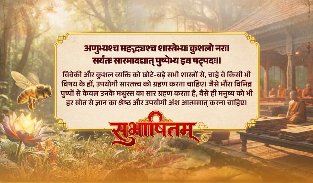 Prime Minister shares Sanskrit Subhashitam highlighting the importance of discerning wisdom