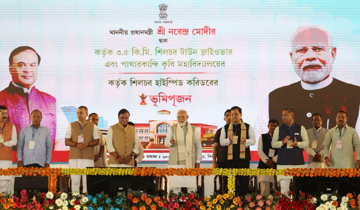 PM Modi inaugurates and lays foundation stones for various development projects worth ₹23,550 crore in Silchar, Assam