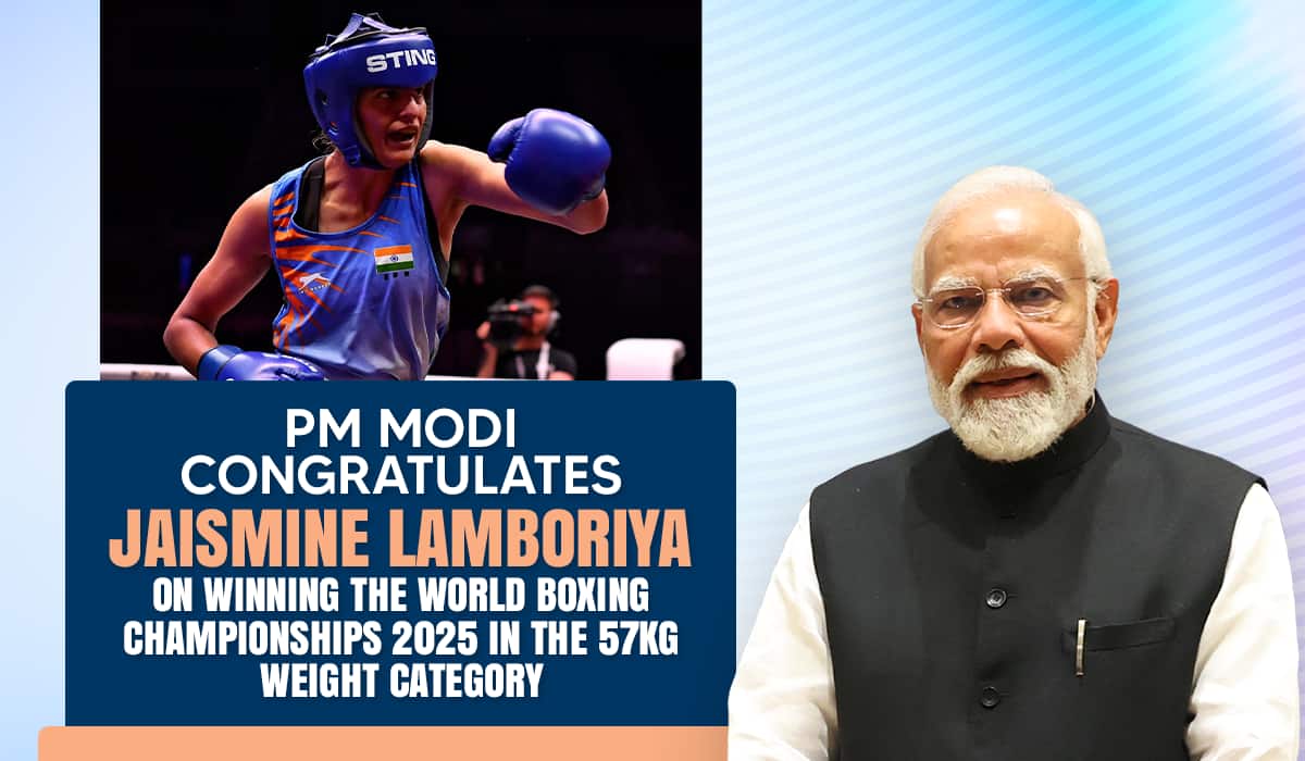 PM Modi congratulates Jaismine Lamboriya on winning the World Boxing Championships 2025 in the 57kg weight category