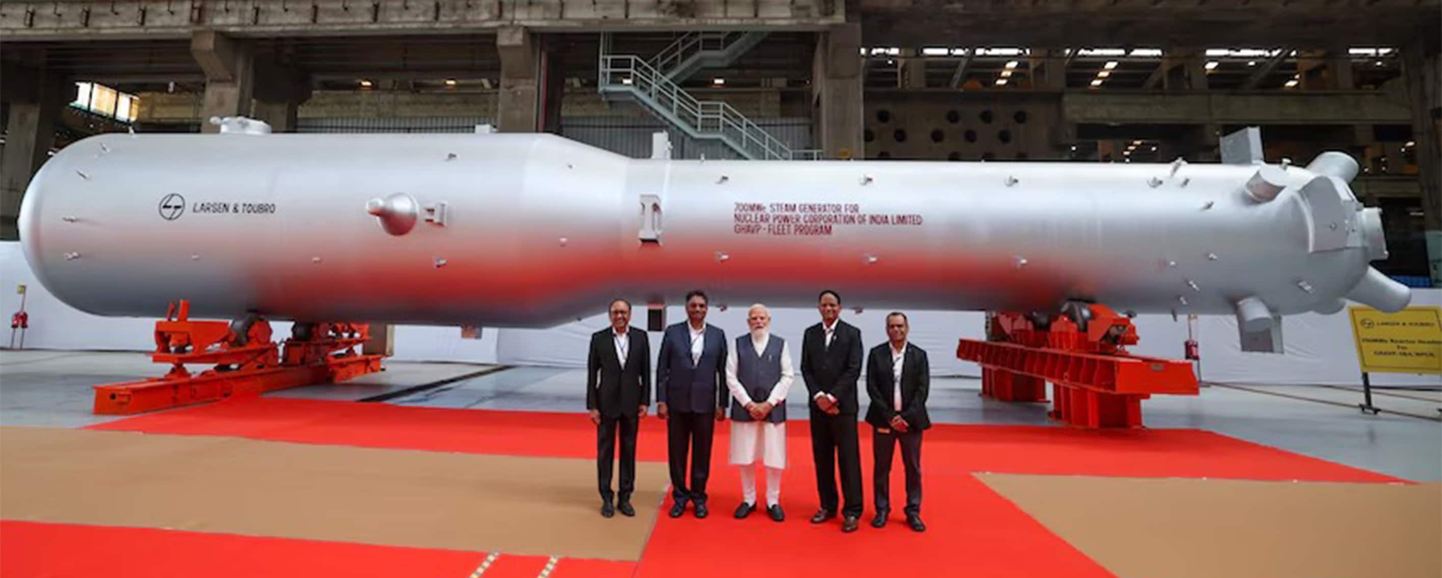Prime Minister visits L&T complex at Hazira, Gujarat