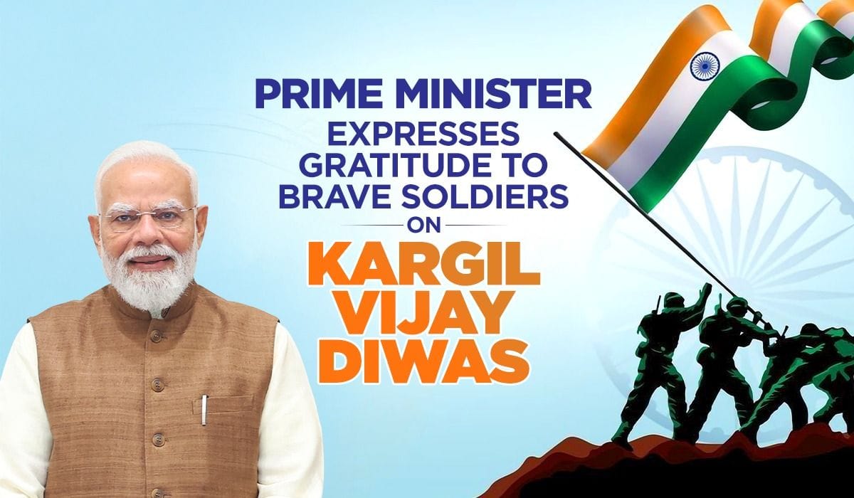 Prime Minister expresses gratitude to brave soldiers on Kargil Vijay Diwas