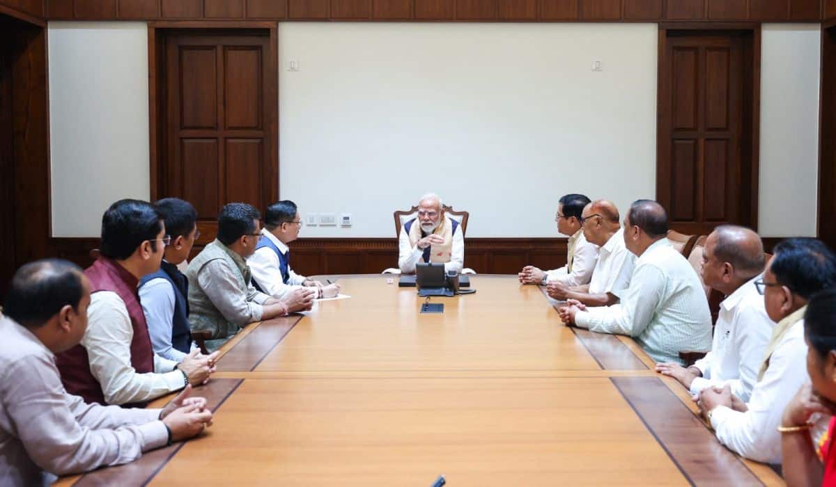 Prime Minister reviews flood situation in Assam with MPs from the state