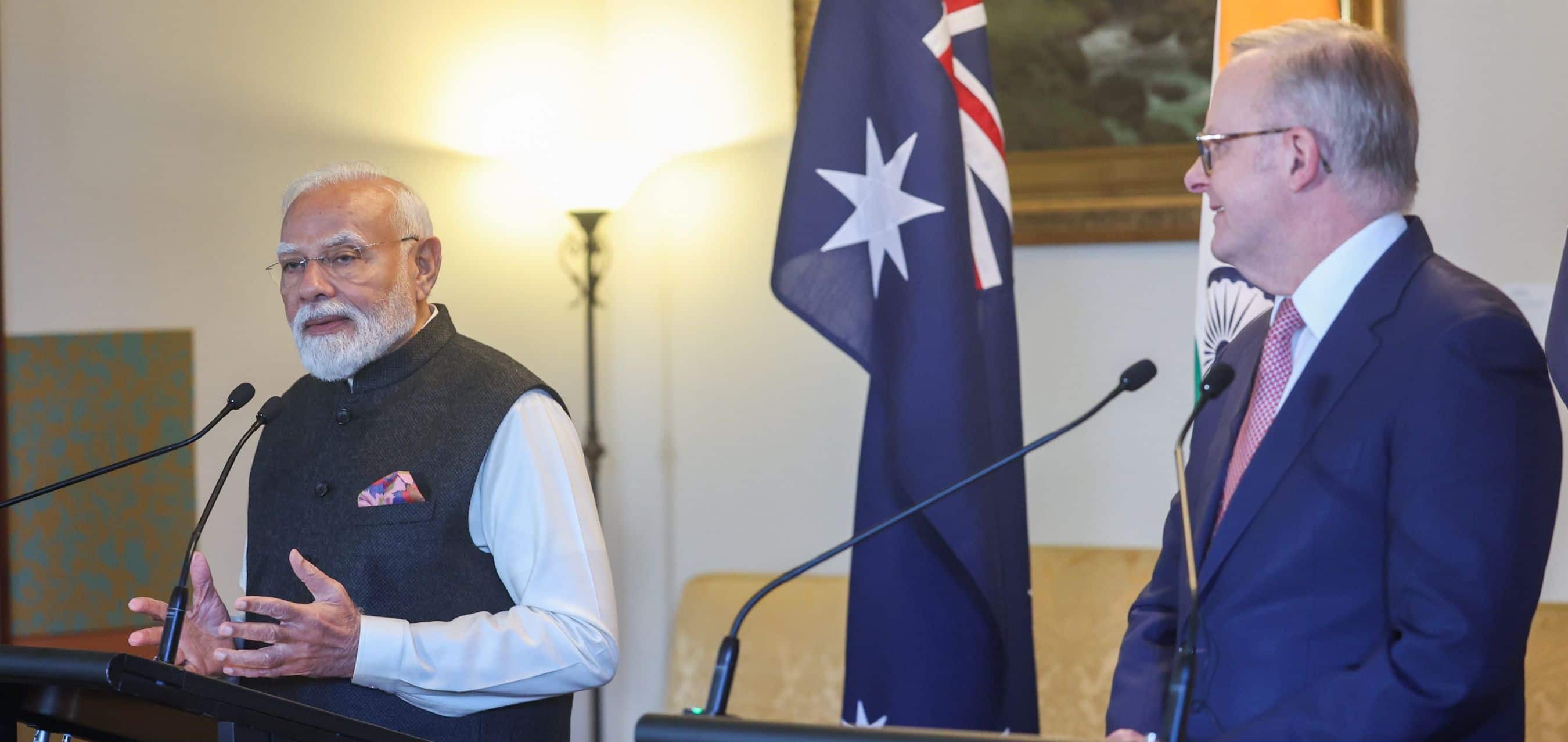 The Indo-Pacific represents the shared aspirations of like-minded democracies such as India and Australia: PM Modi at the Joint Press Meet