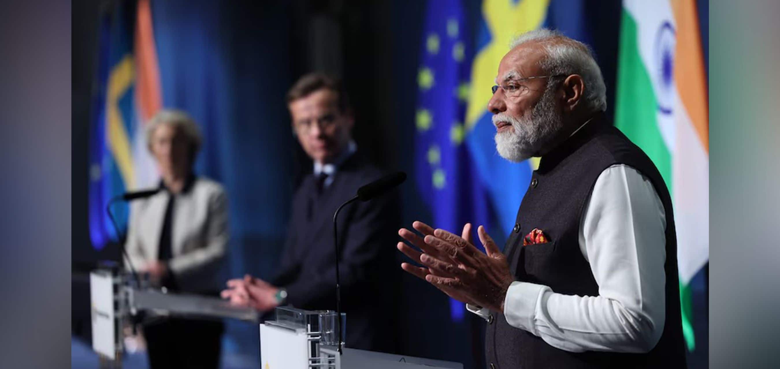 PM Modi, Swedish PM Ulf Kristersson, European Commission President attend joint press meet