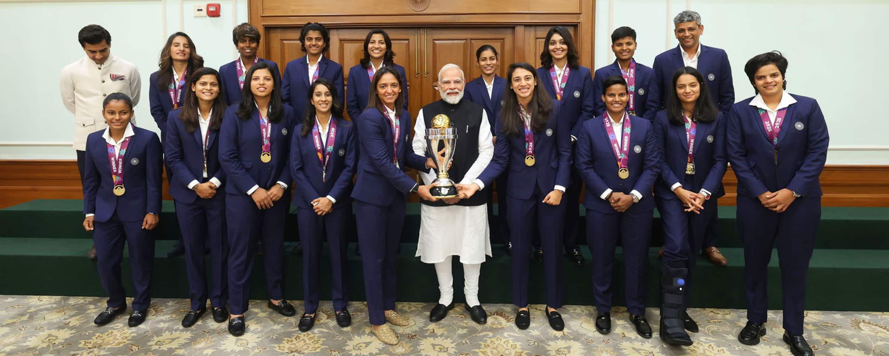 Prime Minister interacts with ICC Women’s World Cup 2025 champions