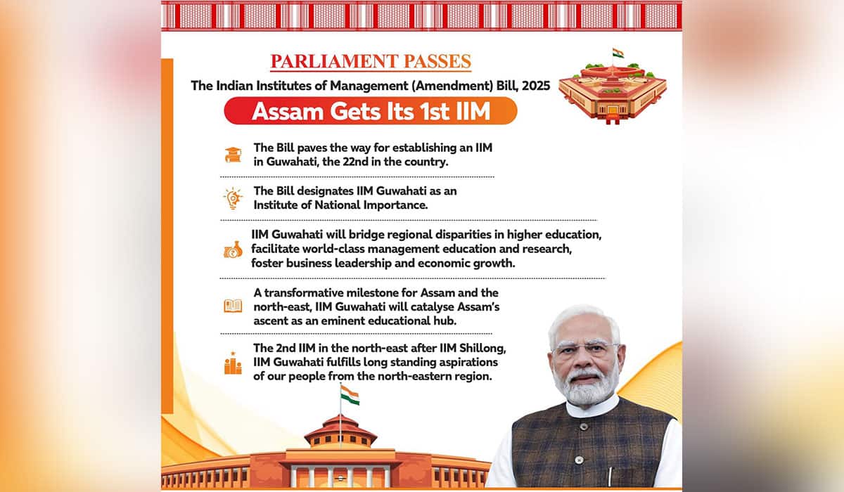 PM Modi congratulates people of Assam on establishment of IIM in the State