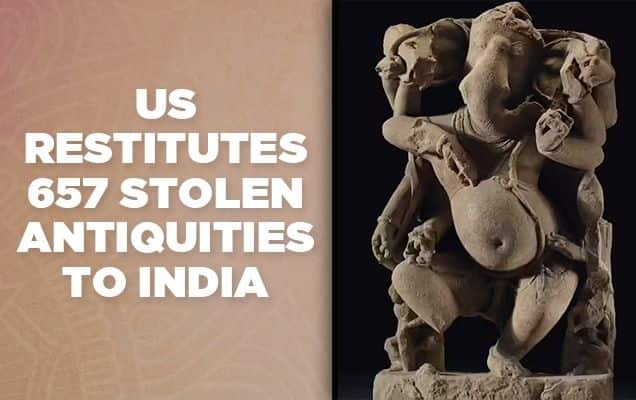 US restitutes 657 stolen antiquities to India