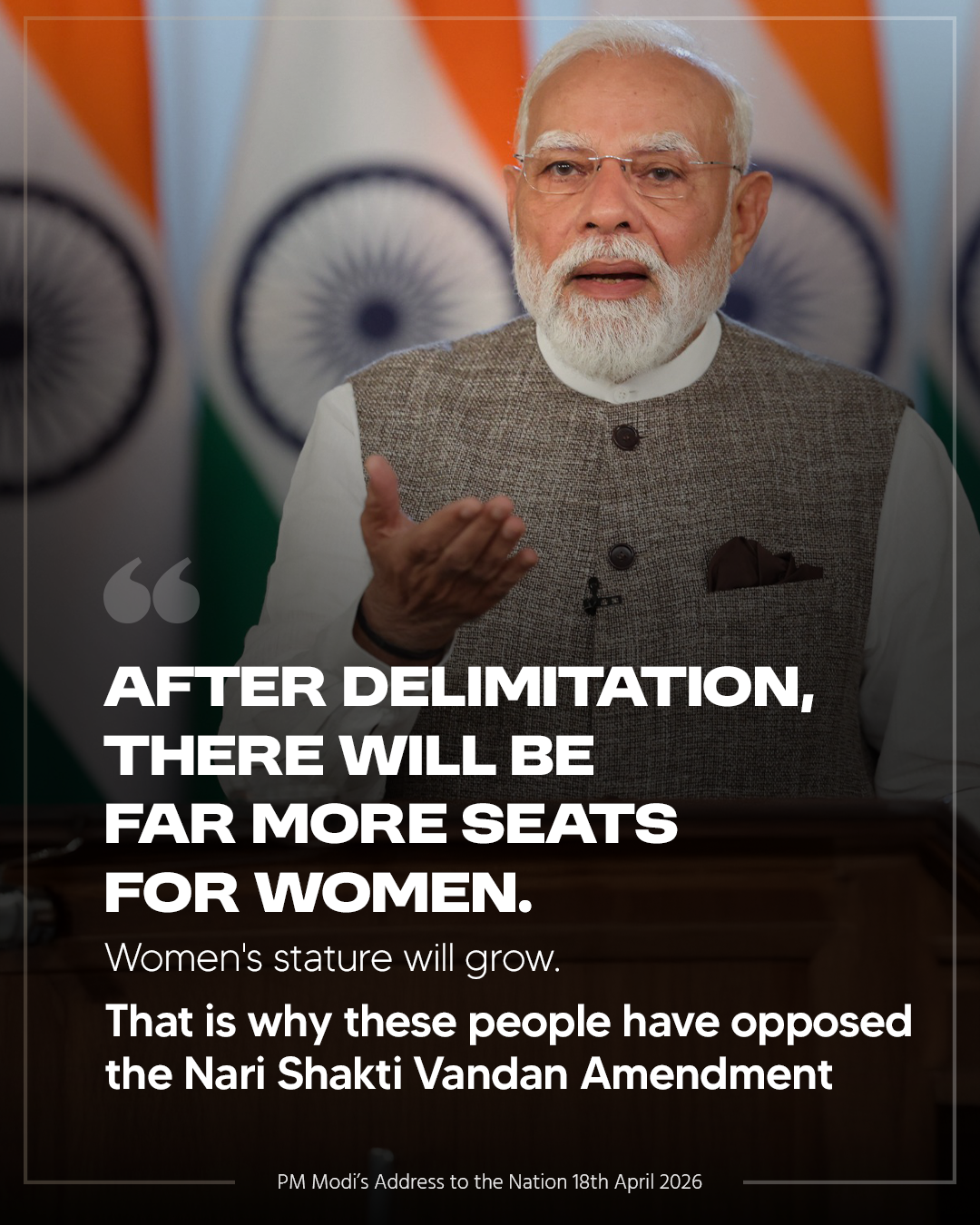 After delimitation, there will be far more seats for women. Women's stature will grow. That is &hellip;
