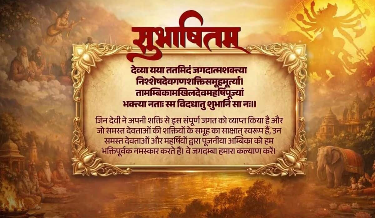 Prime Minister shares Sanskrit Subhashitam highlighting the strength and contribution of Nari Shakti