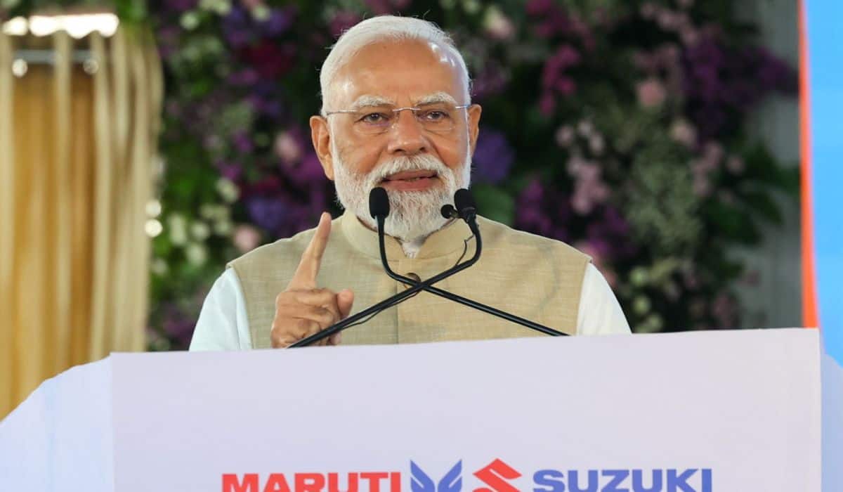 The world will drive EVs that say, Made in India: PM Modi in Hansalpur, Gujarat