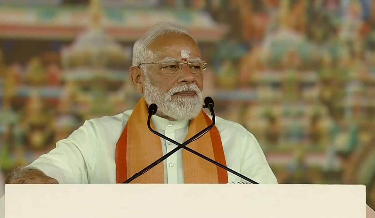 PM Modi addresses an enthusiastic public rally in Madurai, Tamil Nadu