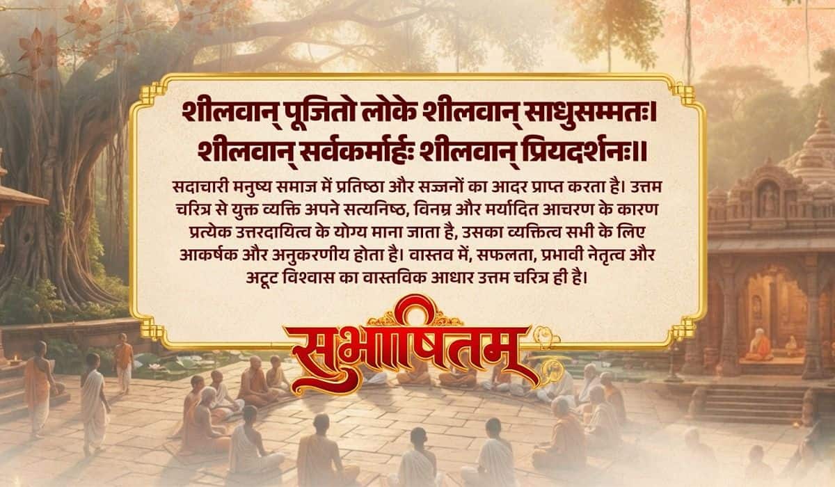 Prime Minister shares a Sanskrit Subhashitam, highlights noble character as the foundation of respect, trust, and effective leadership