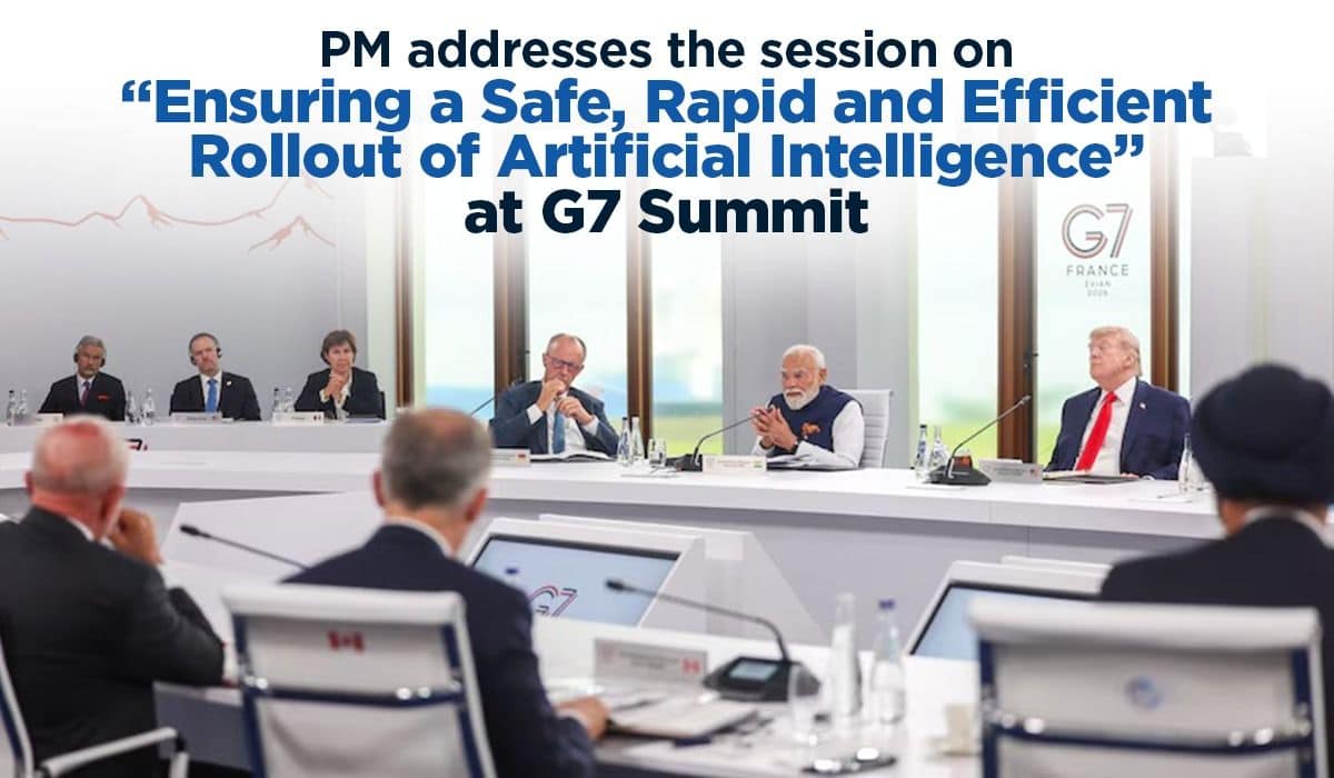 PM addresses the session on “Ensuring a Safe, Rapid and Efficient Rollout of Artificial Intelligence” at G7 Summit