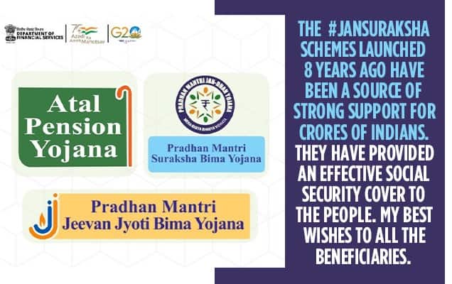 Jan Suraksha Schemes have provided an effective social security cover to the people: PM