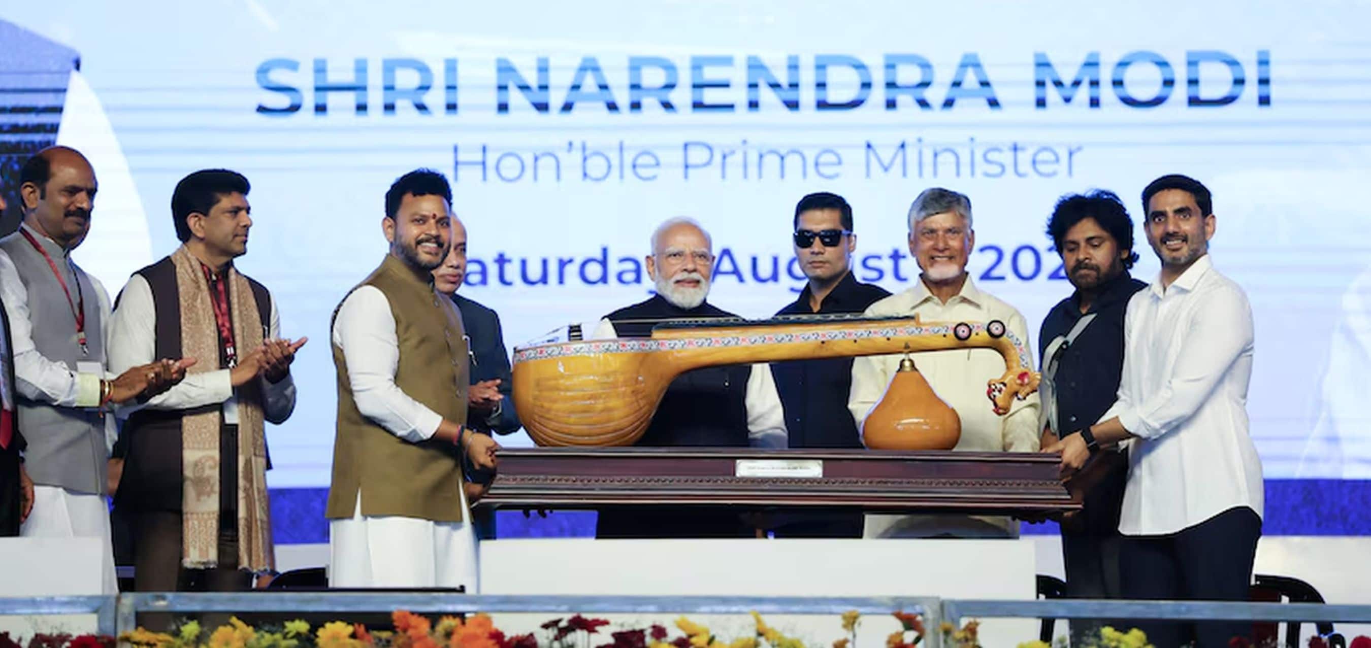 PM Modi launches multiple development projects worth over ₹17,900 crore in Bhogapuram, Andhra Pradesh