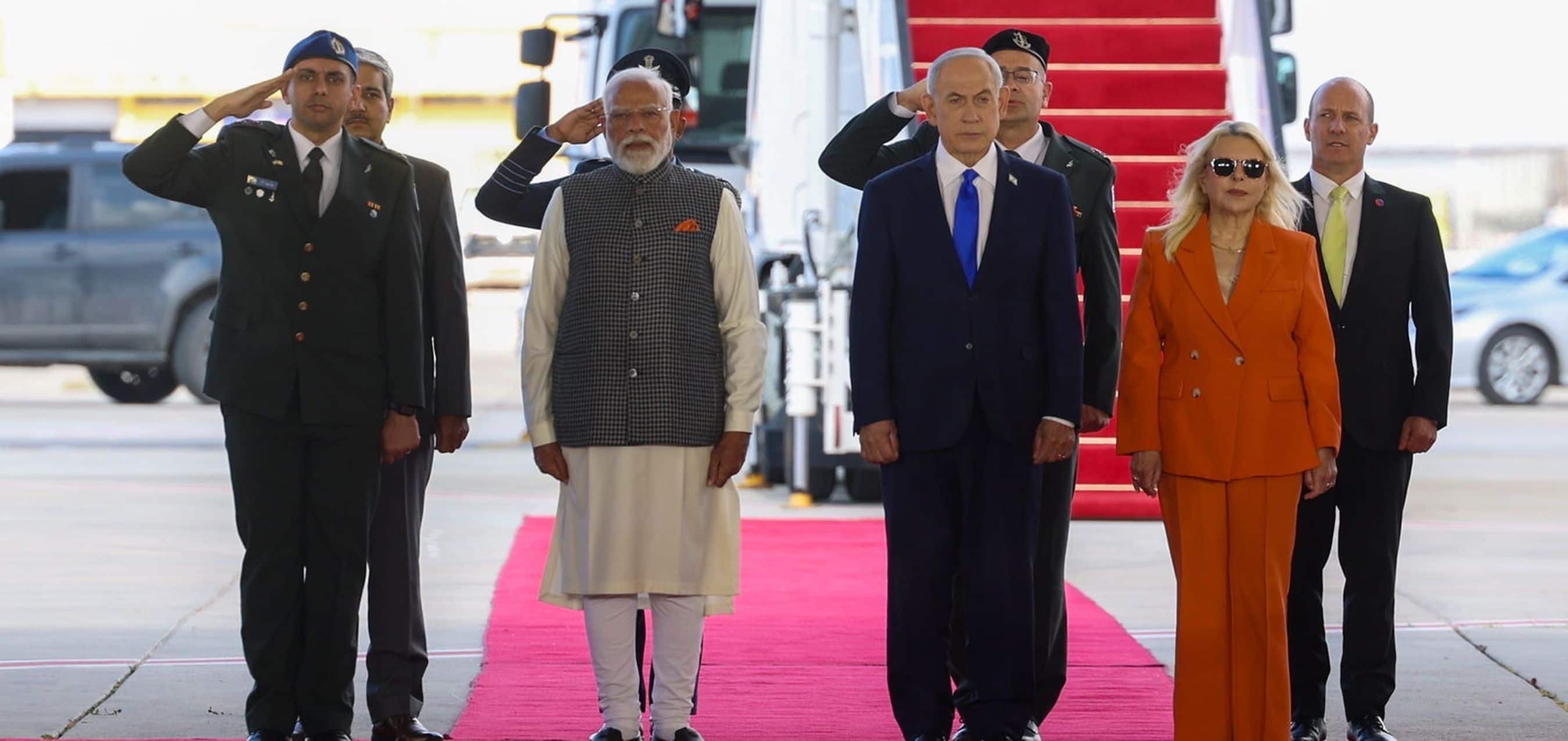 PM Modi arrives in Tel Aviv, Israel 