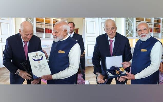 PM Modi Receives Norway's Top Civilian Honour, His 32nd Global Award So Far