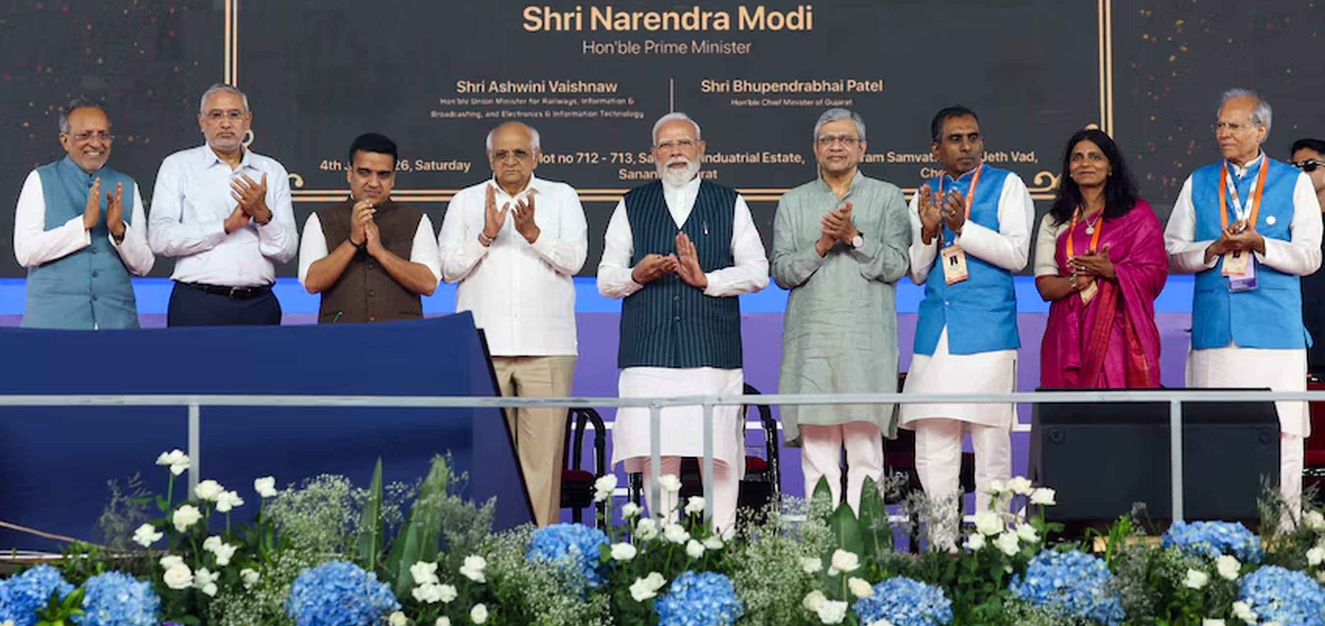 PM Modi inaugurates the CG Semi Outsourced Semiconductor Assembly and Test (OSAT) facility in Sanand, Gujarat