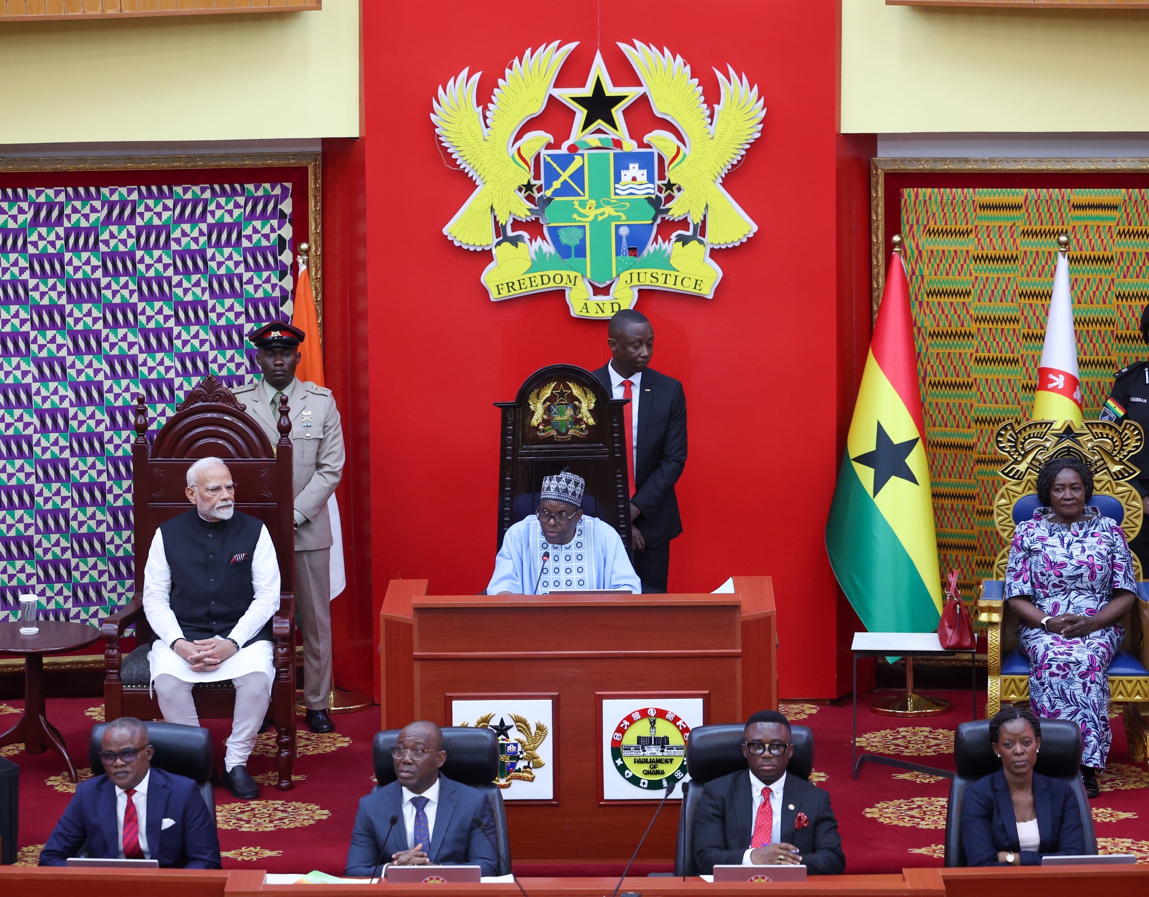 Prime Minister, Shri Narendra Modi addresses the Parliament of Ghana
