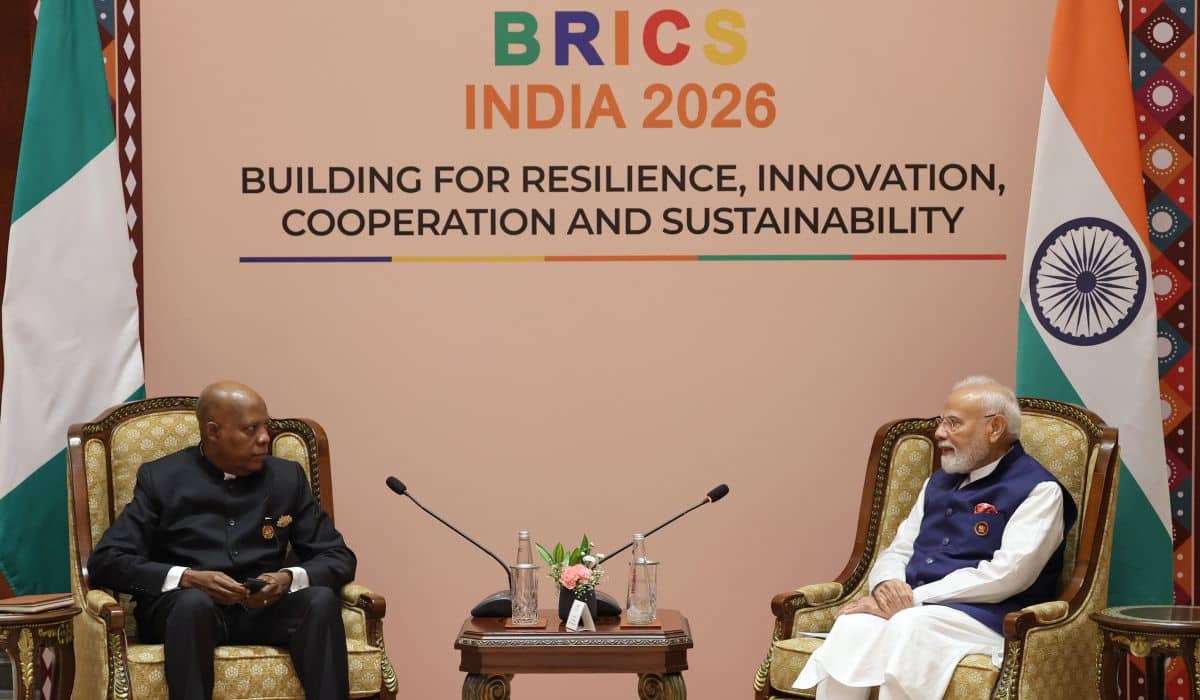Prime Minister meets with the Vice President of Nigeria on the sidelines of the 18th BRICS Summit in New Delhi