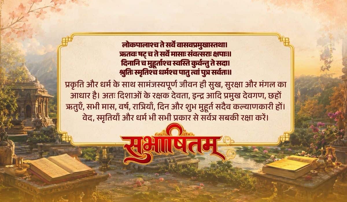 Prime Minister shares Sanskrit Subhashitam highlighting the importance of protecting nature
