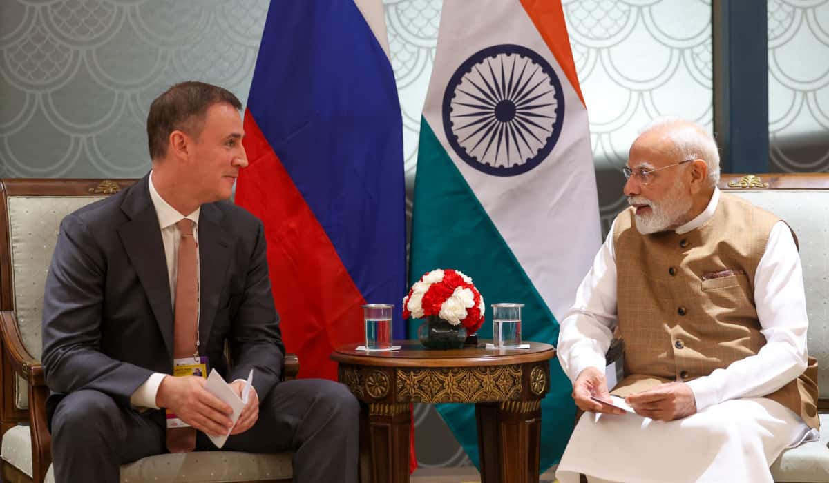 Deputy PM of Russia Dmitry Patrushev calls on Prime Minister Shri Narendra Modi