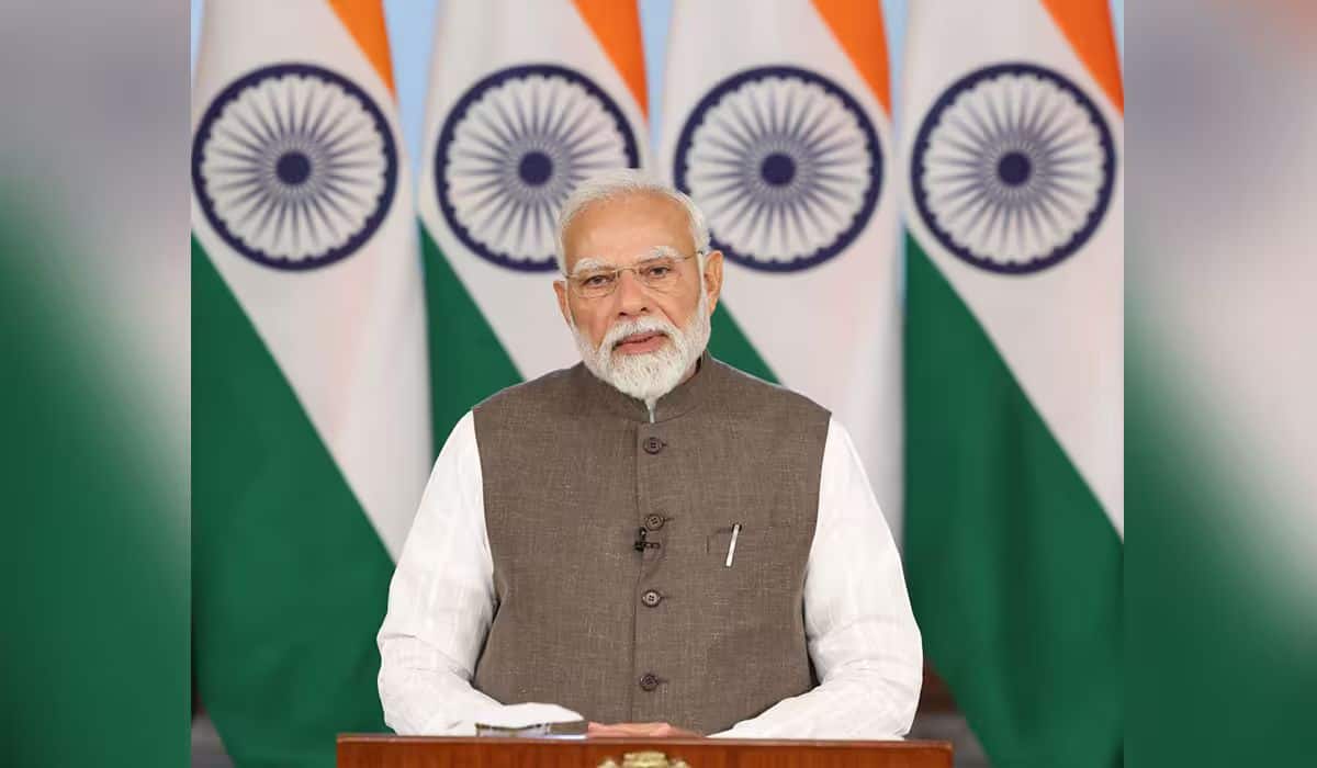 PM Modi addresses the International Conference on Disaster Resilient Infrastructure 2025.