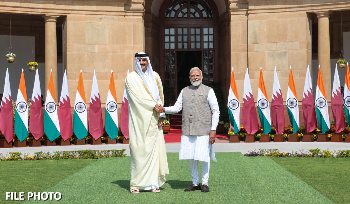 Prime Minister Shri Narendra Modi receives a telephone call from the Amir of Qatar